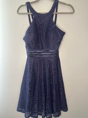 City Studio Navy lace size small Y2K prom graduation wedding dress